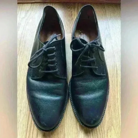 Salvatore Ferragamo Men’s Black Pebbles Leathern Oxford Shoes - Size 12 - Picture 9 of 9